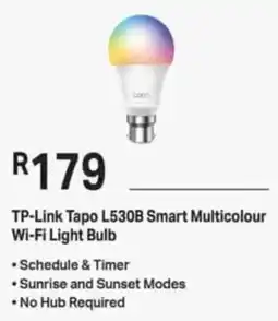 Computer Mania TP-Link Tapo L530B Smart Multicolour Wi-Fi Light Bulb offer