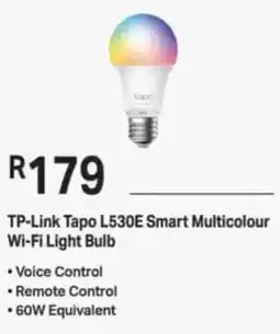 Computer Mania TP-Link Tapo L530E Smart Multicolour Wi-Fi Light Bulb offer