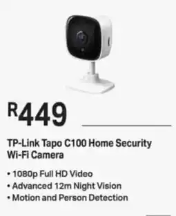 Computer Mania TP-Link Tapo C100 Home Security Wi-Fi Camera offer