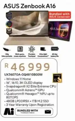 Computer Mania ASUS Zenbook A16 offer