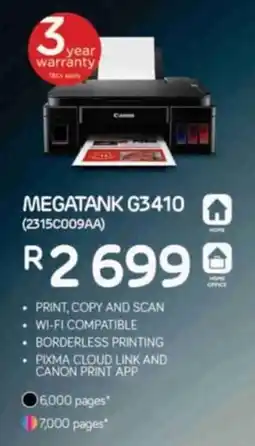 Computer Mania Canon MEGATANK G3410 offer