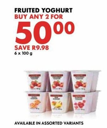 Woolworths Fruited Yoghurt 2x6x100g offer