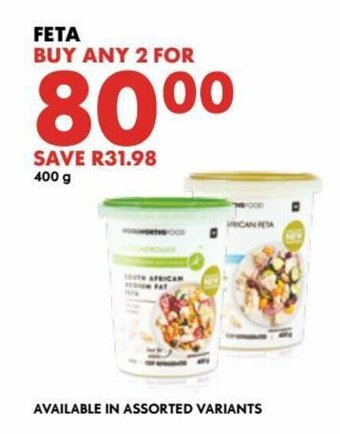 Woolworths Feta Assorted Variants 2x400g offer