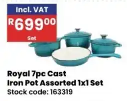 Africa Cash and Carry Royal 7pc Cast Iron Pot Assorted offer