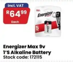 Africa Cash and Carry Energizer Max 9v 1'S Alkaline Battery offer