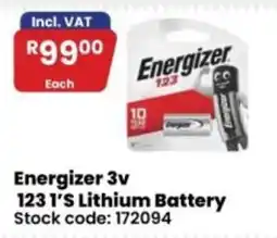Africa Cash and Carry Energizer 3v 123 1'S Lithium Battery offer