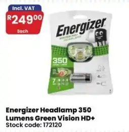 Africa Cash and Carry Energizer Headlamp 350 Lumens Green Vision HD+ offer