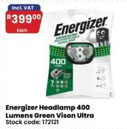 Africa Cash and Carry Energizer Headlamp 400 Lumens Green Vision Ultra offer