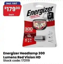 Africa Cash and Carry Energizer Headlamp 300 Lumens Red Vision HD offer