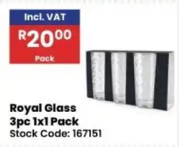 Africa Cash and Carry Royal Glass offer