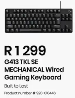 Computer Mania Logitech G413 TKL SE MECHANICAL Wired Gaming Keyboard offer