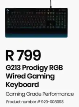 Computer Mania Logitech G213 Prodigy RGB Wired Gaming Keyboard offer