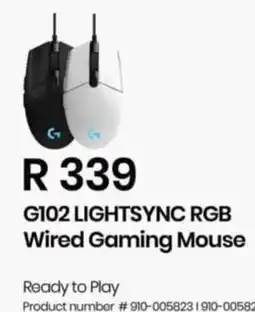 Computer Mania G102 LIGHTSYNC RGB Wired Gaming Mouse offer