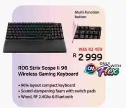 Computer Mania ROG Strix Scope II 96 Wireless Gaming Keyboard offer