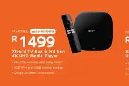 Computer Mania Xiaomi TV Box S 3rd Gen 4K UHD Media Player offer
