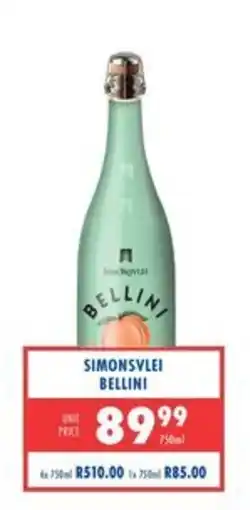 Ultra Liquors SimonsVlei Bellini offer