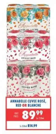 Ultra Liquors Annabelle Cuvée Rosé, Red or Blanche offer