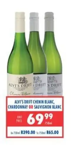 Ultra Liquors Alvi's Drift Chenin Blanc Chardonnay or Sauvignon Blanc offer