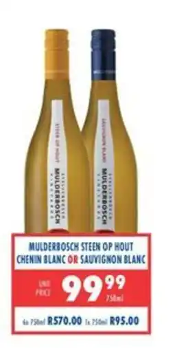 Ultra Liquors Mulderbosch Steen op Hout Chenin Blanc or Sauvignon Blanc offer