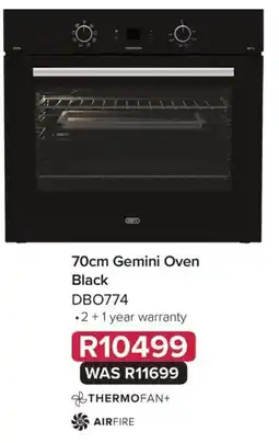Kloppers 70cm Gemini Oven Black offer