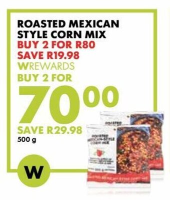 Woolworths Roasted Mexican Style Corn Mix 2x500g offer
