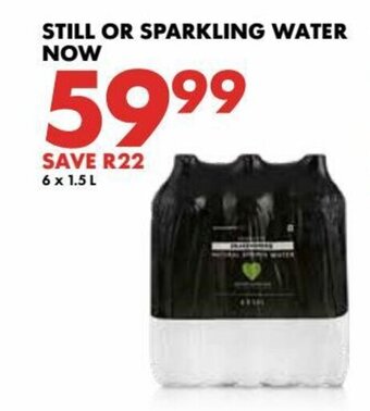 Woolworths Still or Sparkling Water 6x1.5L offer