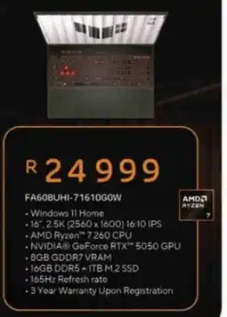 Computer Mania AMD Ryzen 7 Laptop offer