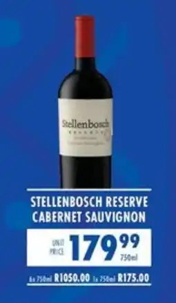Ultra Liquors Stellenbosch Reserve Cabernet Sauvignon offer