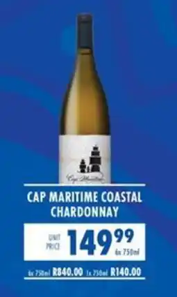 Ultra Liquors Cap Maritime Coastal Chardonnay offer