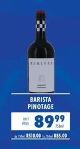 Ultra Liquors Barista Pinotage offer