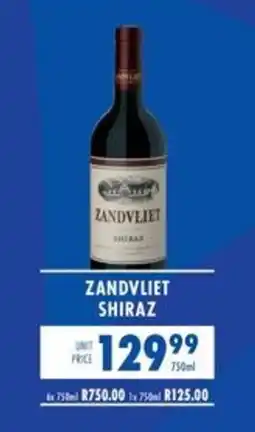 Ultra Liquors Zandvliet Shiraz offer