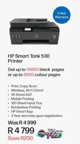 Computer Mania HP Smart Tank 530 Printer offer
