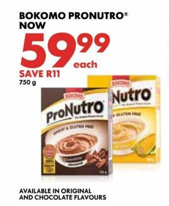 Woolworths Bokomo ProNutro 750g offer