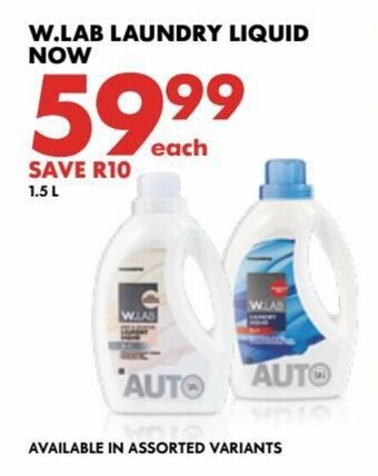 Woolworths W.Lab Laundry Liquid 1.5L offer