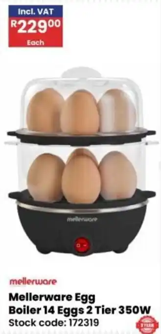 Africa Cash and Carry Mellerware Egg Boiler 14 Eggs 2 Tier offer