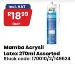 Africa Cash and Carry Mamba Acrysil Latex Assorted offer