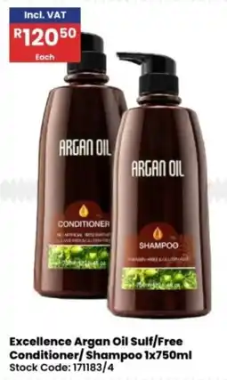 Africa Cash and Carry Excellence Argan Oil Sulf/Free Conditioner/ Shampoo offer