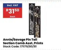 Africa Cash and Carry Annie/Savage Pin Tail Section Comb Asst. Prints offer