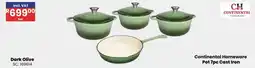 Africa Cash and Carry Continental Homeware Pot 7pc Cast Iron offer