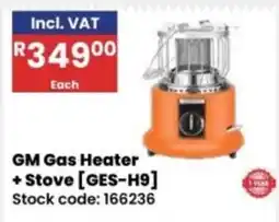 Africa Cash and Carry GM Gas Heater + Stove [GES-H9] offer