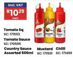 Africa Cash and Carry Tomato Sq Mustard Chilli Assorted offer