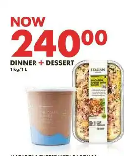 Woolworths Dinner + Dessert offer