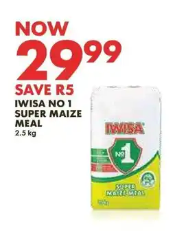 Woolworths IWISA No. 1 Super Maize Meal offer