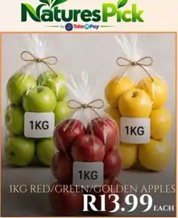 Take 'n Pay NaturesPick 1KG RED/GREEN/GOLDEN APPLES offer