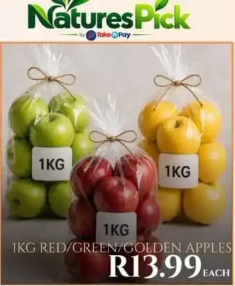 NaturesPick 1KG RED/GREEN/GOLDEN APPLES