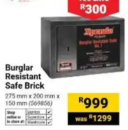 Builders Warehouse Burglar Resistant Safe Brick offer