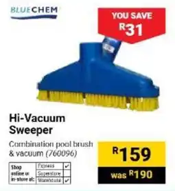 Builders Warehouse BLUECHEM Hi-Vacuum Sweeper offer
