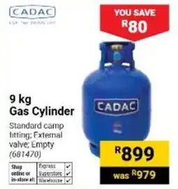 Builders Warehouse 9 kg Gas Cylinder CADAC offer
