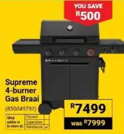 Builders Warehouse Supreme 4-burner Gas Braai offer