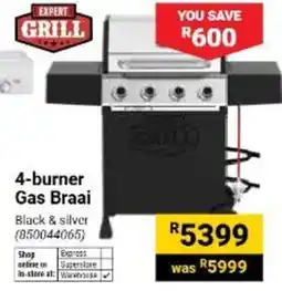 Builders Warehouse Expert Grill 4-burner Gas Braai offer